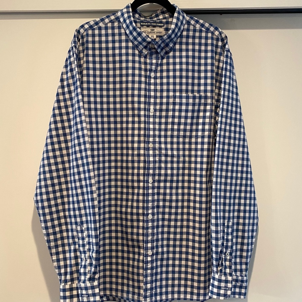 Men’s XXL Blue and White checker shirt